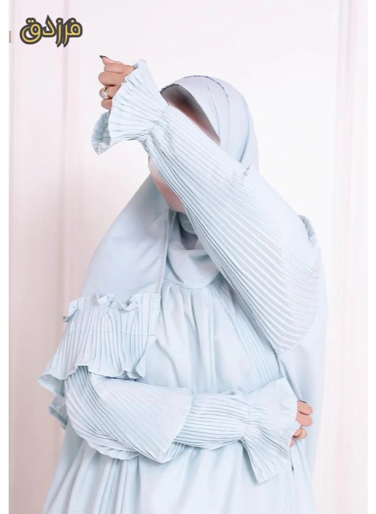 Farazdaq Wide and comfortable women's prayer sheet, excellent cold material - Image 4