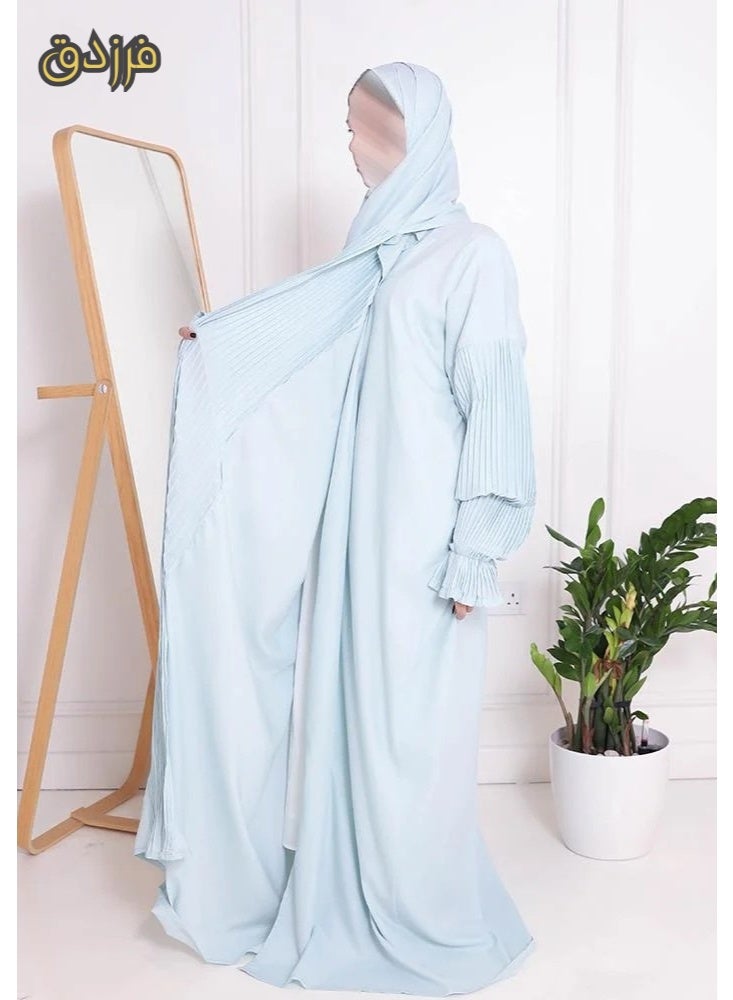 Farazdaq Wide and comfortable women's prayer sheet, excellent cold material - Image 5