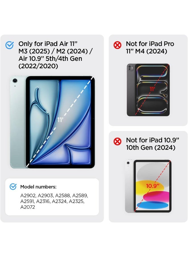 Spigen Rugged Armor Pro for iPad AIR 11 inch Case M3/M2 (2025-2024), 10.9 inch 5th/4th Generation (2022/2020) Protective Tri-Fold Cover with Pencil Holder - Black - Image 2