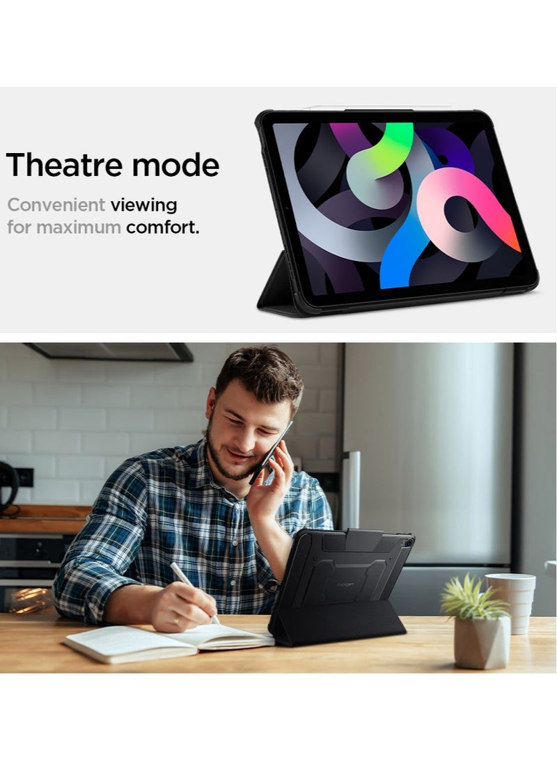 Spigen Rugged Armor Pro for iPad AIR 11 inch Case M3/M2 (2025-2024), 10.9 inch 5th/4th Generation (2022/2020) Protective Tri-Fold Cover with Pencil Holder - Black - Image 5