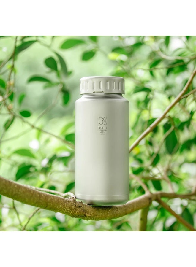 KEITH Titanium Ti3036 Plastic-Free Sport Bottle 1.2L, Pure Titanium Lightweight Water Bottle with Bayonet Leakproof Cap - Image 2