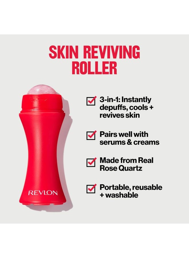 Revlon Skin Reviving Roller with Rose Quartz for All-Day Facial Reviving & Brightening, Compact & Reusable, Gentle on Skin, 1 count - Image 3