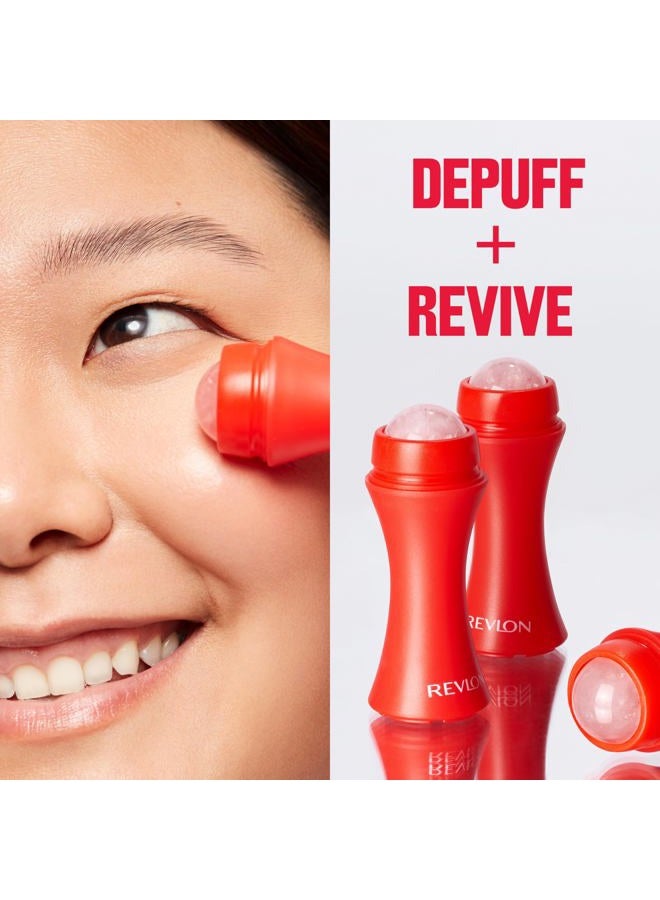 Revlon Skin Reviving Roller with Rose Quartz for All-Day Facial Reviving & Brightening, Compact & Reusable, Gentle on Skin, 1 count - Image 4