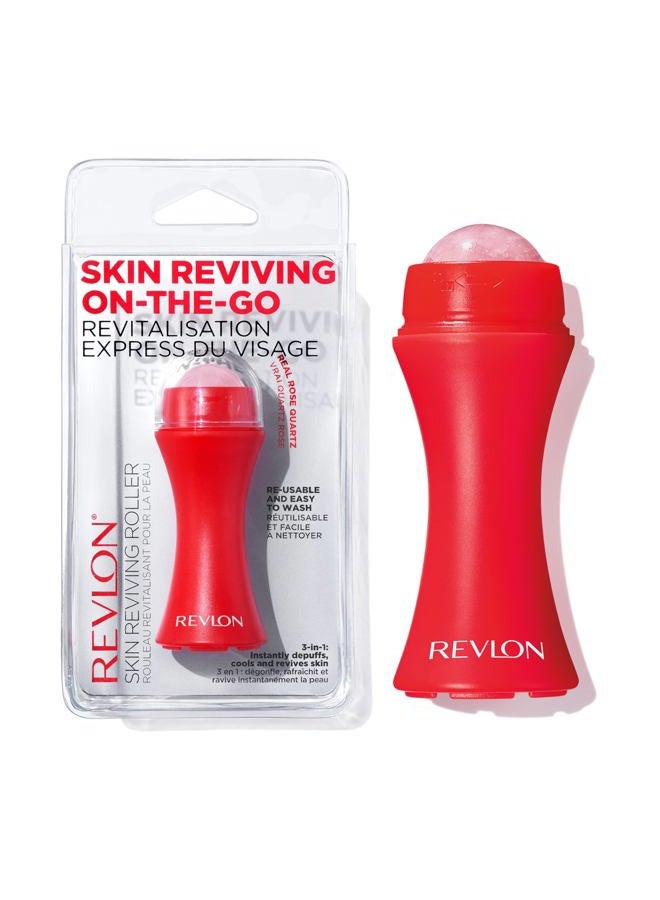 Revlon Skin Reviving Roller with Rose Quartz for All-Day Facial Reviving & Brightening, Compact & Reusable, Gentle on Skin, 1 count - Image 1