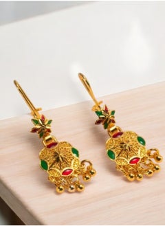 GOLDMAX Elegant 21k Gold Plated Drop Earrings For Women  - Image 1
