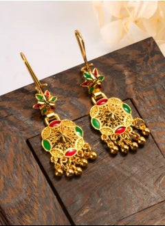 GOLDMAX Elegant 21k Gold Plated Drop Earrings For Women  - Image 2