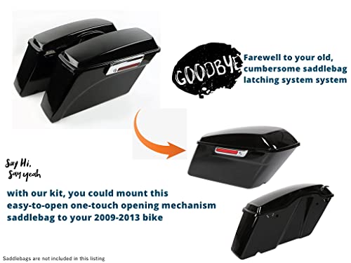 Harvards Chrome Saddlebag Conversion Kit Fits for Harley 20142023 Saddlebags on 0913 Touring Models Street Glide Road Glide Road King CVO - Image 3