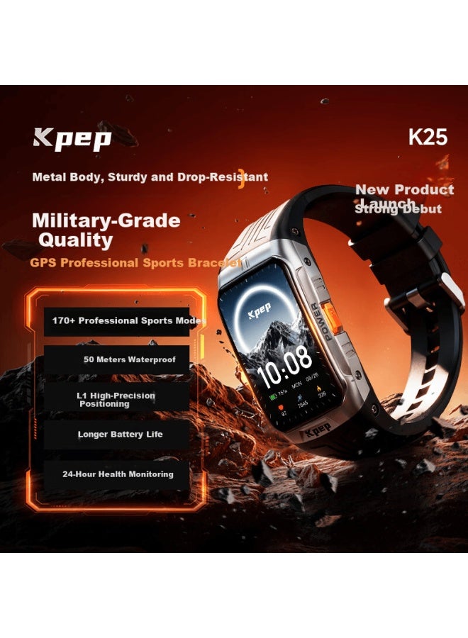 Kpep Professional Swimming Jump Rope Algorithm Six-star Gps Sports Watch Deep Waterproof Running Trail Ultra-long Battery Life All-day Heart Rate Blood Oxygen Sleep Stress Fitness Tracker - Image 1