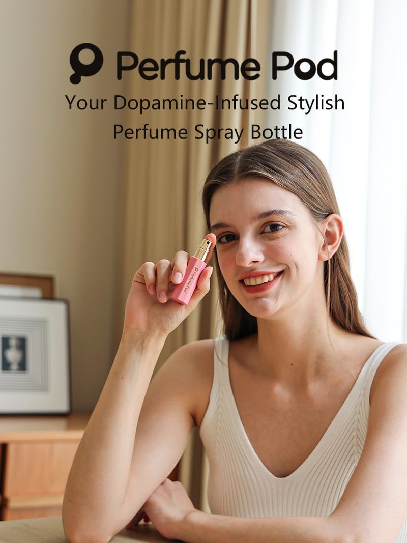 Perfume Pod Refillable Perfume Atomizer, Bottom Filling Fragrances Perfume Bottle, Mini Cologne Dispenser, Travel sized, Portable Sprayer for Women Men, Gift (FLORA01, PINK) - Image 2