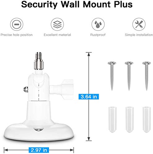 Koroao 【Latest Version】 Adjustable Indoor/Outdoor Wall Mount for Arlo Essential/XL Gen 2/Pro/2/3/4/Arlo Pro 5s/Ultra/,eufyCam 2C/2C Pro, 2/2 Pro, 3C/S300, 3/S330,Wyze Cam Pan/V3 Camera (2Pack, White) - Image 5