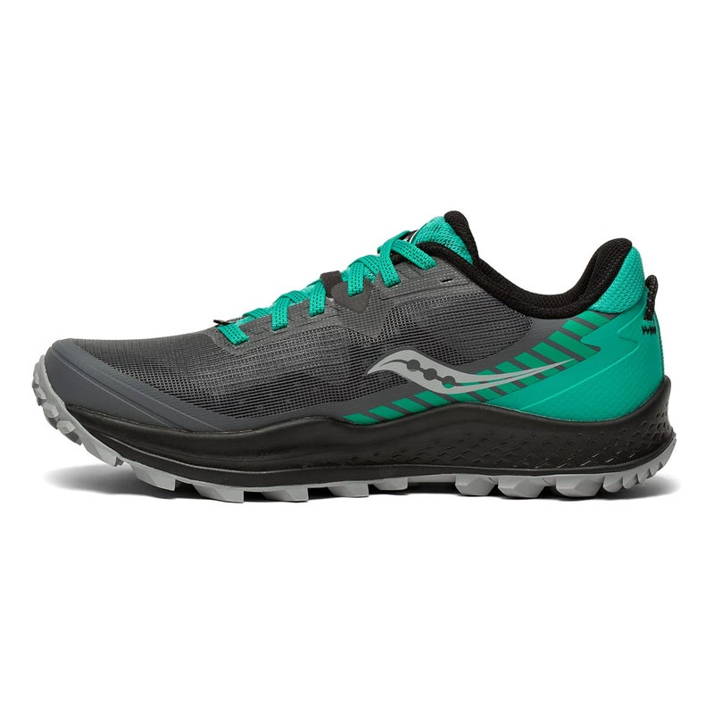 Saucony Women's Peregrine 11 Trail Running Shoe, Shadow/Jade, 5 - Image 3