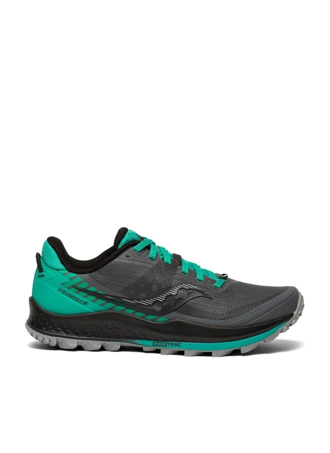 Saucony Women's Peregrine 11 Trail Running Shoe, Shadow/Jade, 5 - Image 1