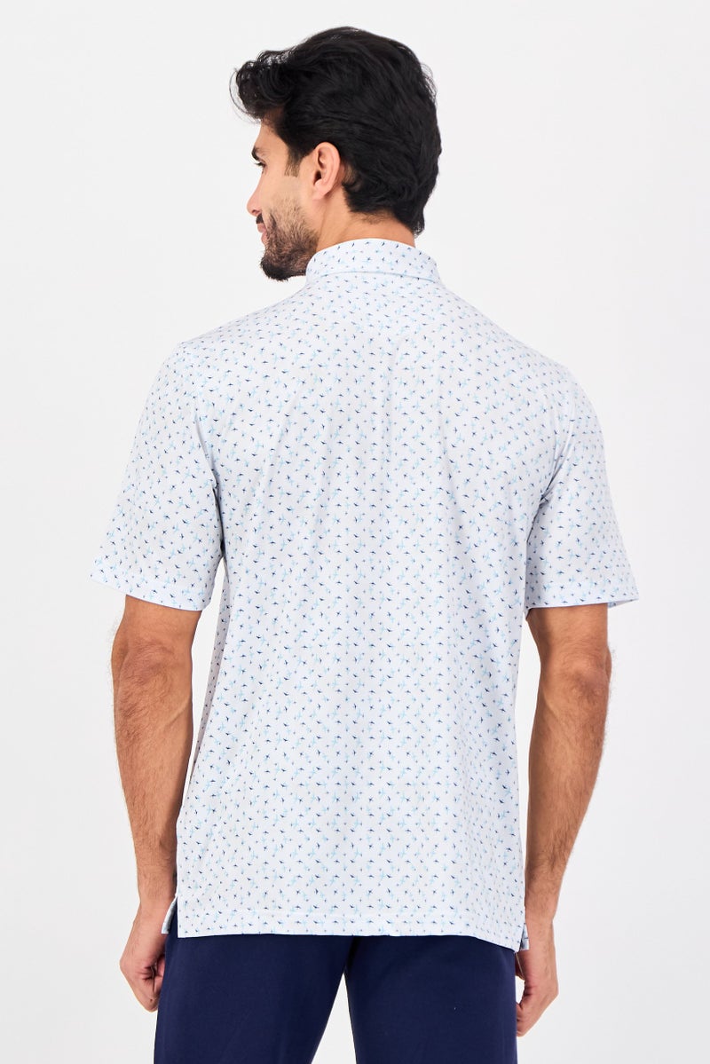 Greg Norman Men Sportswear Fit Short Sleeve Outdoor Polo Shirt, Multicolor - Image 4