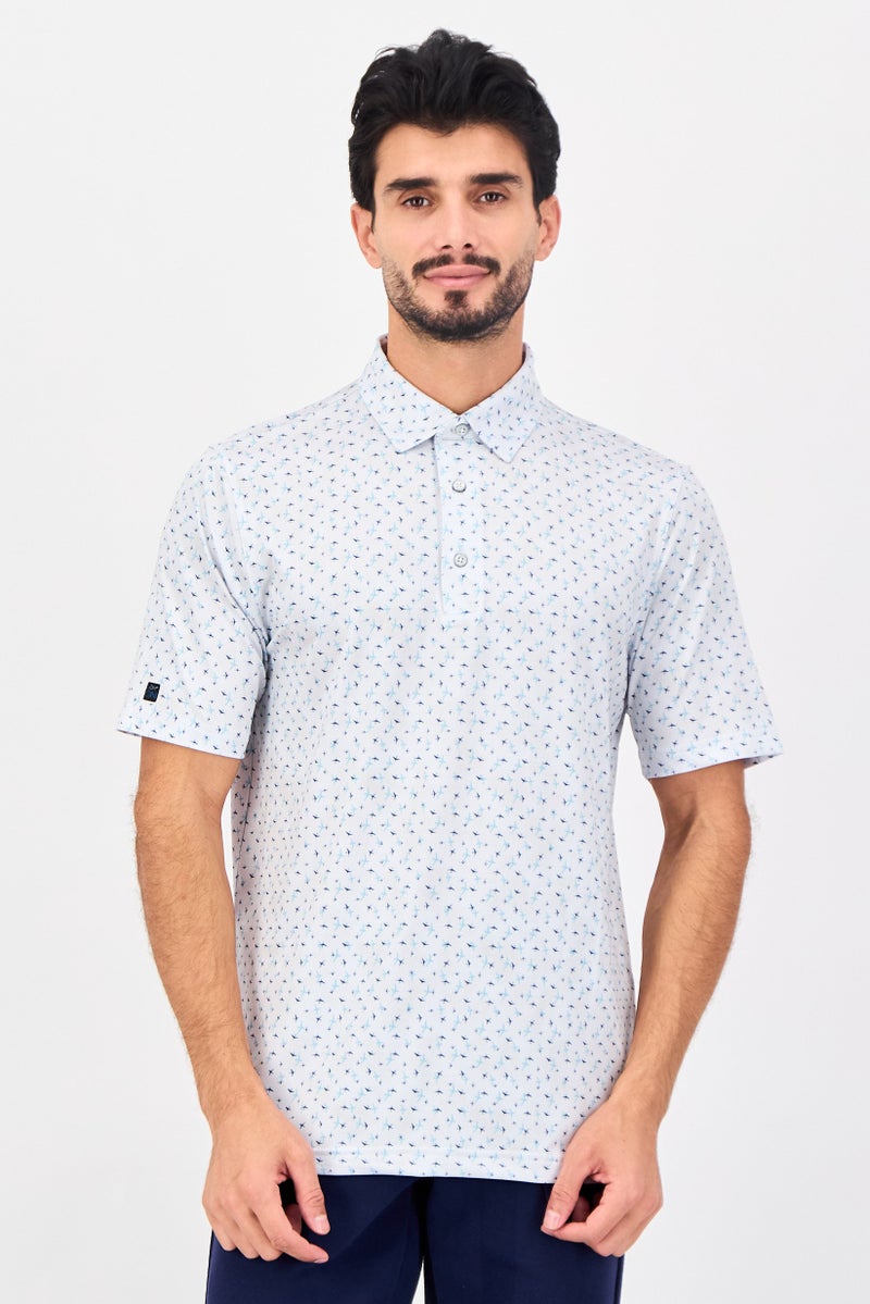 Greg Norman Men Sportswear Fit Short Sleeve Outdoor Polo Shirt, Multicolor - Image 1