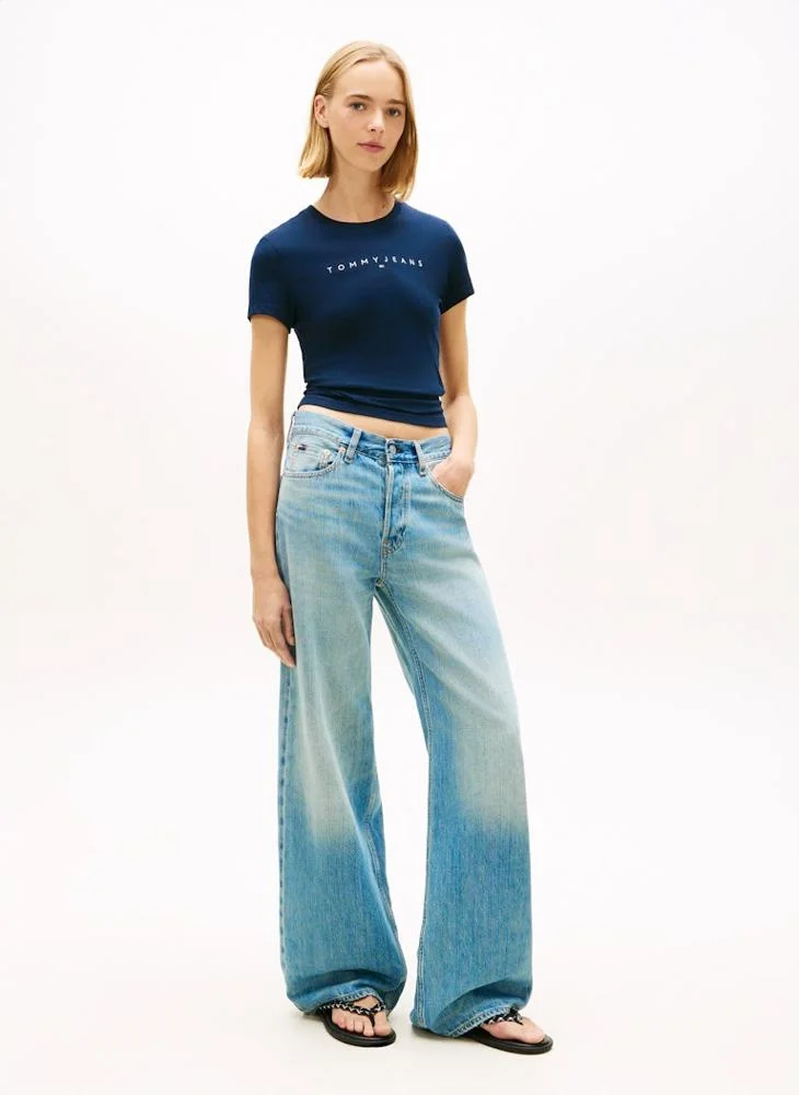TOMMY JEANS  Casual  Slim Linear T-Shirt Ext for Women | Best Price UAE