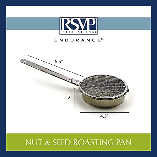 RSVP International Kitchen Roasting Collection Dishwasher Safe, Nut/Seed Toasting Pan, Stainless Steel - Image 3