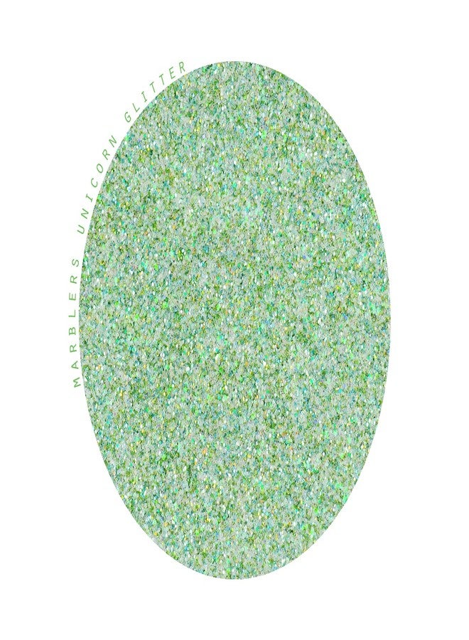MARBLERS Holographic Glitter [Unicorn Green] 1.5oz (42g) | Fine | Non-Toxic, Vegan, Cruelty-Free | Face, Body, Eyeshadow, Hair, Festival, Party Makeup | Nail Art, Polish | Resin, Tumbler, Slime, Craft - Image 2