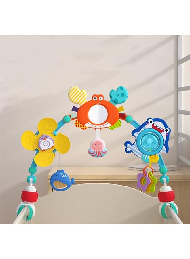 IAF Stroller Arch Toy for Infant and Toddlers, Baby Stroller Toy Crib Accessory with Universal Clamps, Travel Car Seat Toy Activity Arch for Bouncers Pram, Adjustable for Bouncers, Car Seat Pram 0M+ - Image 1