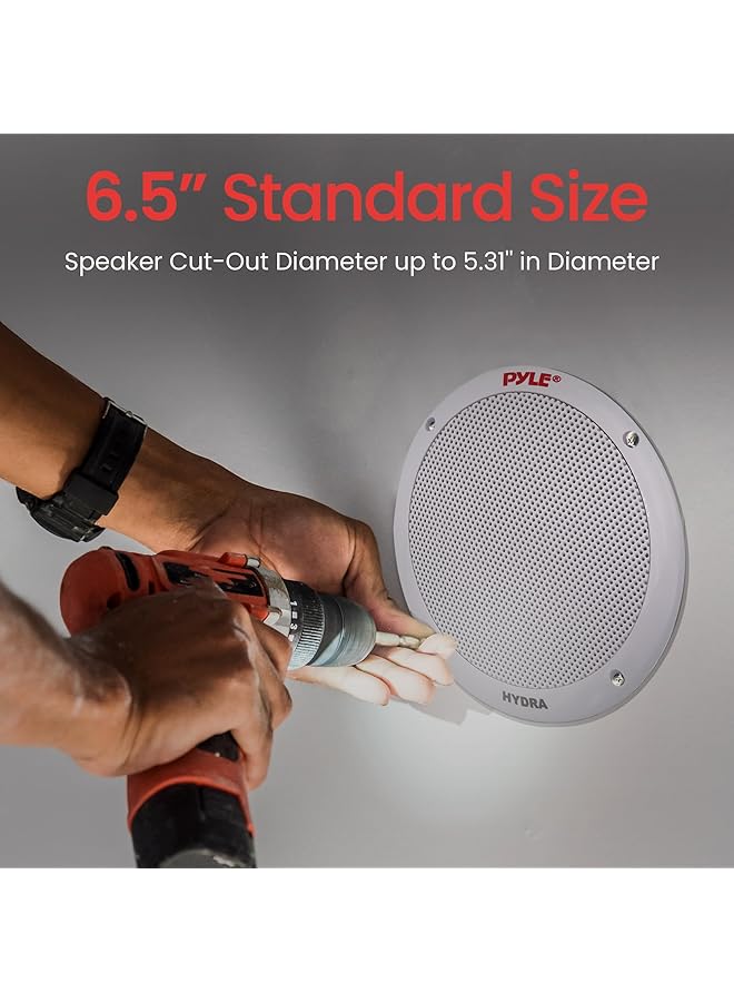 Pyle 6-1/2-Inch Dual Cone Marine Speakers Accessory Plmr605W - Image 3