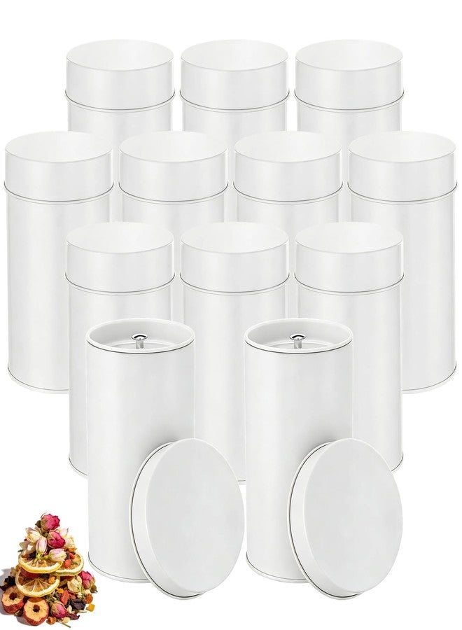 Frdhee Metal Tea Tin Canister with Airtight Double Lids, 16 oz Round Tin Can Small Canister Storage Container Box with Double Sealed Lid for Loose Tea Coffee Sugar Candy Herbs Spices - Image 1