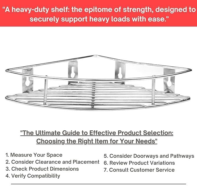 Multipurpose steel corner shelf for Bathroom shampoo, soap toiletries, Kitchen for glass mugs, spice jars, Bedroom for medicine makeup items, flower pots, mobile charging, perfumes & other accessories  - Image 4