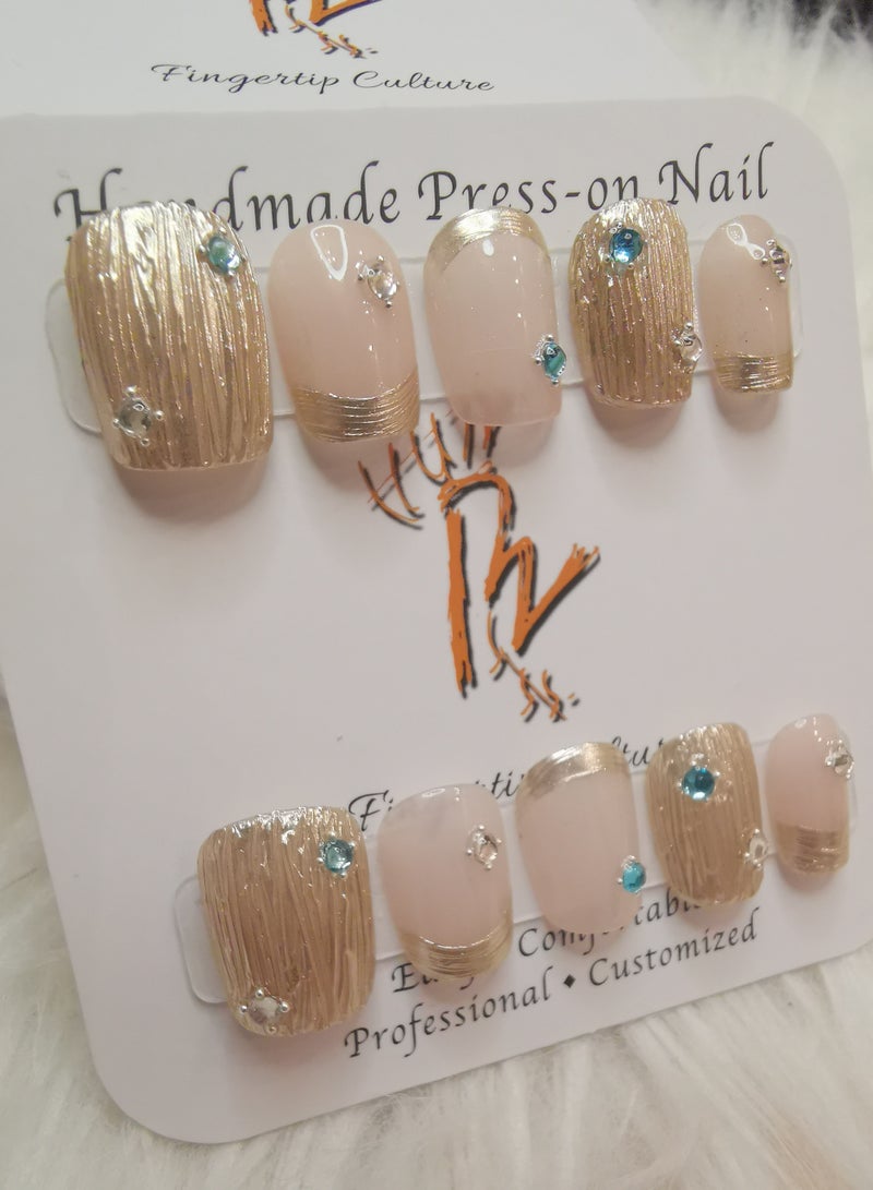 بينزو بيوتي بينزو جمال الأظافر اليدوية ، 10 قطعة ، مسمار الفن ، الاكريليك الأظافر ، الأظافر وهمية ، مجموعة فاخرة ، ديلوكس مسمار الفن ، اكسسوارات جديدة ، عرس الأظافر ، الأظافر الطرف . - Image 2