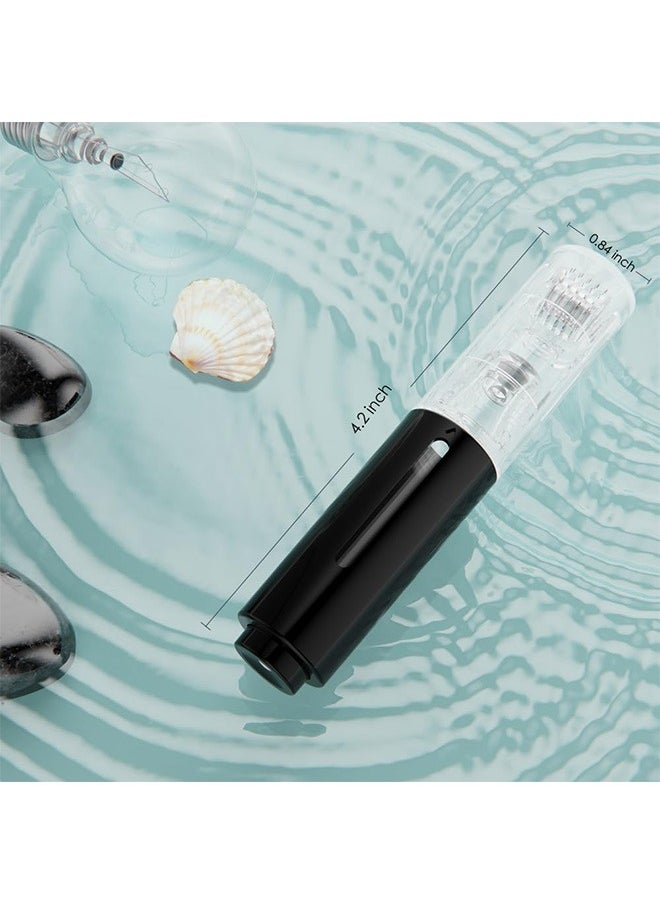 Derma Roller Microneedle Roller with Container, 0.25mm Microneedling Beauty Tool, Microneedle Derma Pen (Black)