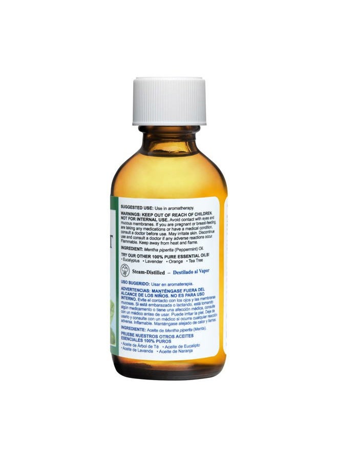 De La Cruz - Peppermint Essential Oil - 100% Peppermint Oil for Aromatherapy - Steam Distilled - 2 Fl OZ - Image 1