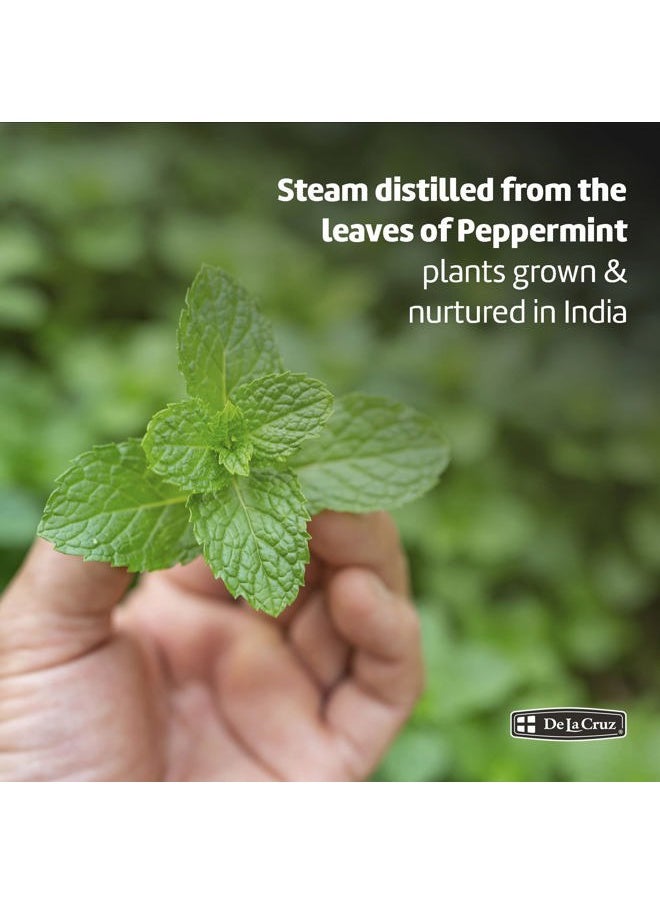 De La Cruz - Peppermint Essential Oil - 100% Peppermint Oil for Aromatherapy - Steam Distilled - 2 Fl OZ - Image 1
