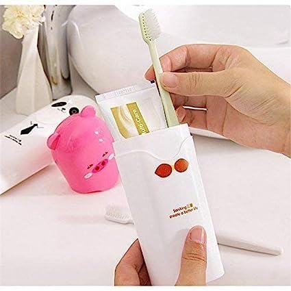 RIGJAK Cute Cartoon Animal Toothbrush Holder Case Travel Camping Tooth Brush Tooth Brush/Paste Protector Box Plastic Container Organizer Best for Travel Camping Bathroom for Storage (Multicolor) - Image 4