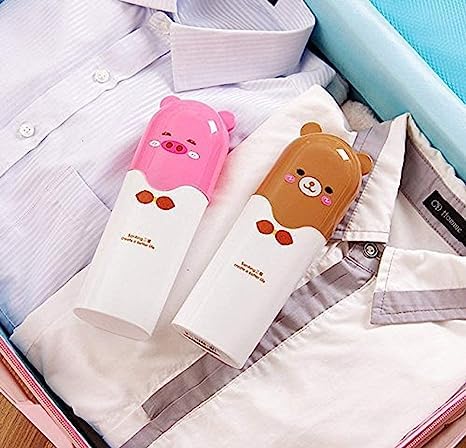 RIGJAK Cute Cartoon Animal Toothbrush Holder Case Travel Camping Tooth Brush Tooth Brush/Paste Protector Box Plastic Container Organizer Best for Travel Camping Bathroom for Storage (Multicolor) - Image 5