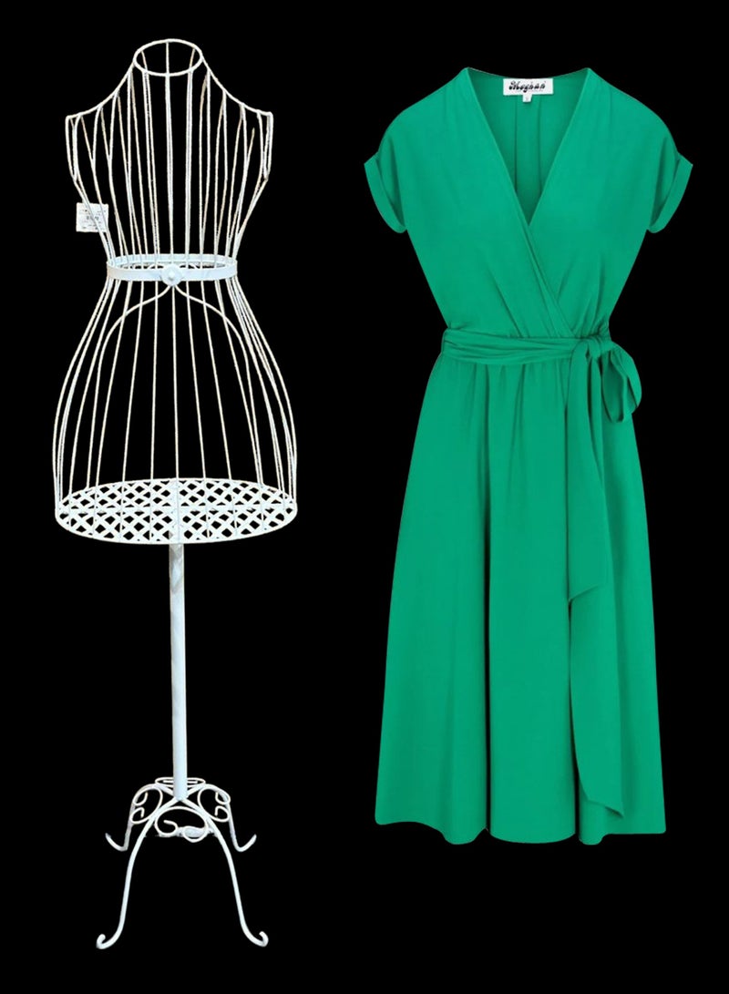 Living Set Of 2 Half Length Iron Female Dress Form Mannequin 40*153 cm - Image 5
