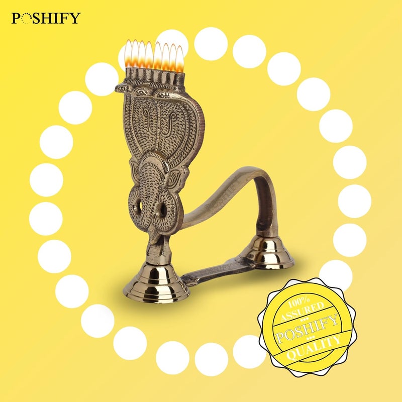POSHIFY Naag Diya Aarti Exquisite SerpentShaped Puja Aarti for Spiritual Growth Meditation Luxury Home Decor - Image 5