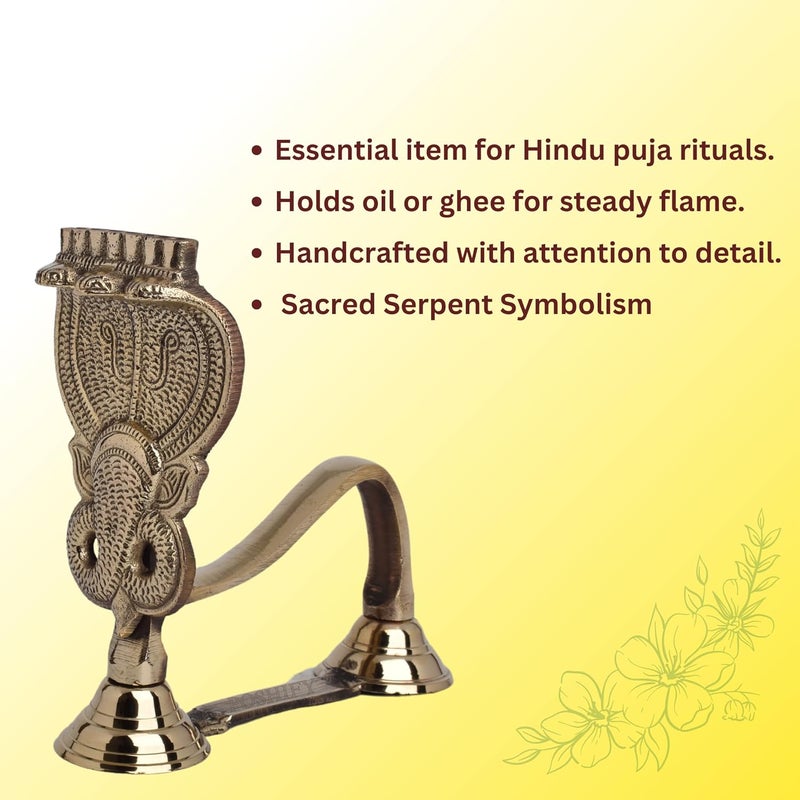 POSHIFY Naag Diya Aarti Exquisite SerpentShaped Puja Aarti for Spiritual Growth Meditation Luxury Home Decor - Image 4
