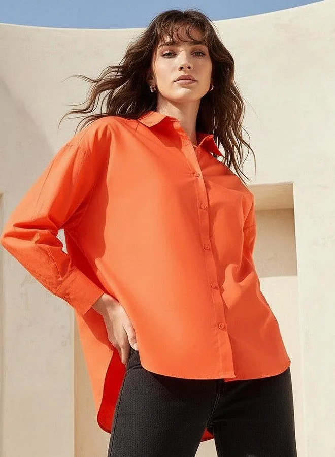 Splash FAV Poplin Cotton Shirt with Collar