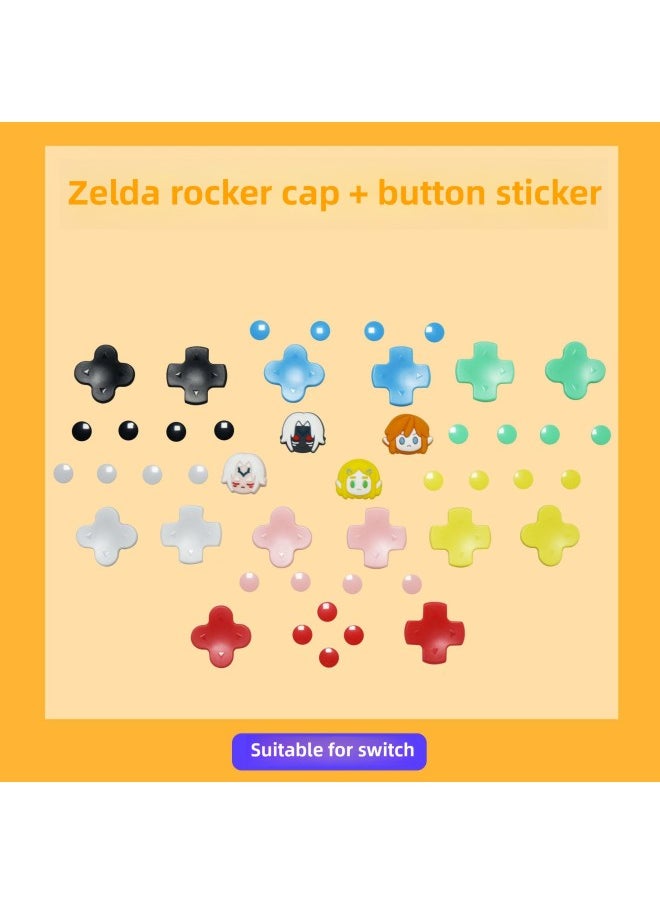 General Suitable For Nintendo Switch Key Stickers NS Direction Keys Color Stickers Joy-con Rocker Cap-Product Color:39  - Image 4