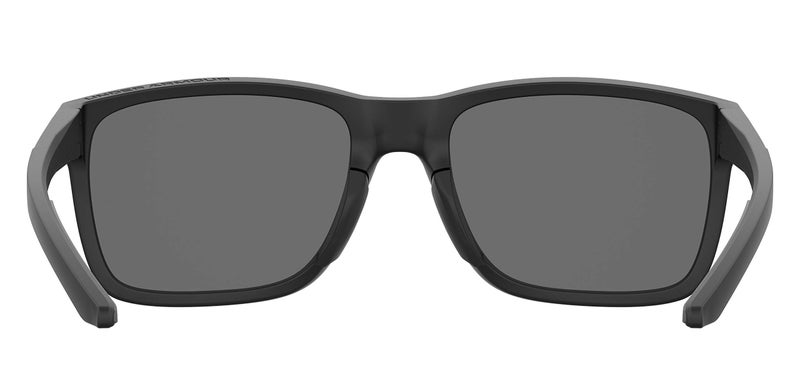 UNDER ARMOUR UA Hustle Rectangular Sunglasses, Matte Black Frame w/ Polarized Gray Lenses - Image 4