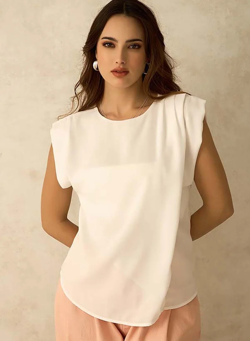 Virgio VIRGIO 100% Moss Crepe Side Pleat Top