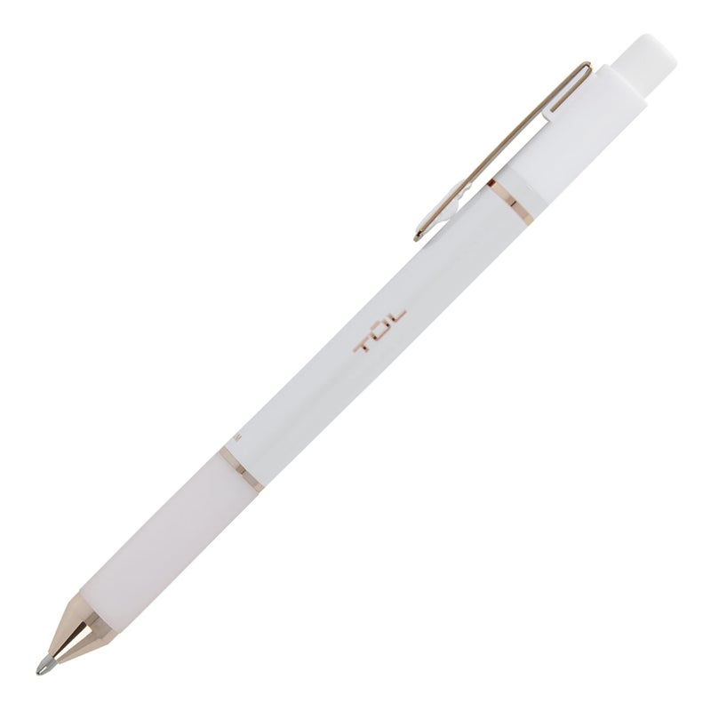 TULÂ® GL Series Retractable Gel Pens, Medium Point, 0.7 mm, Pearl White Barrel, Black Ink, Pack Of 12 Pens - Image 2