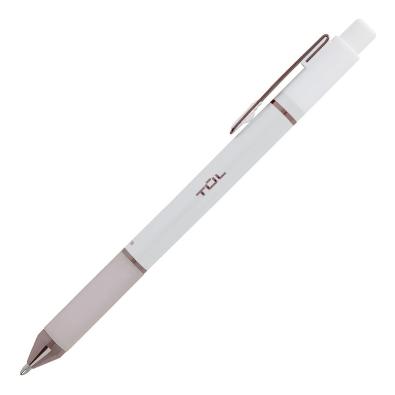 TULÂ® GL Series Retractable Gel Pens, Medium Point, 0.7 mm, Pearl White Barrel, Black Ink, Pack Of 12 Pens - Image 5