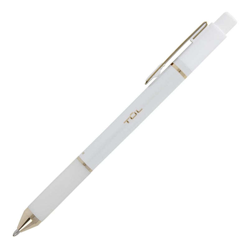 TULÂ® GL Series Retractable Gel Pens, Medium Point, 0.7 mm, Pearl White Barrel, Black Ink, Pack Of 12 Pens - Image 3