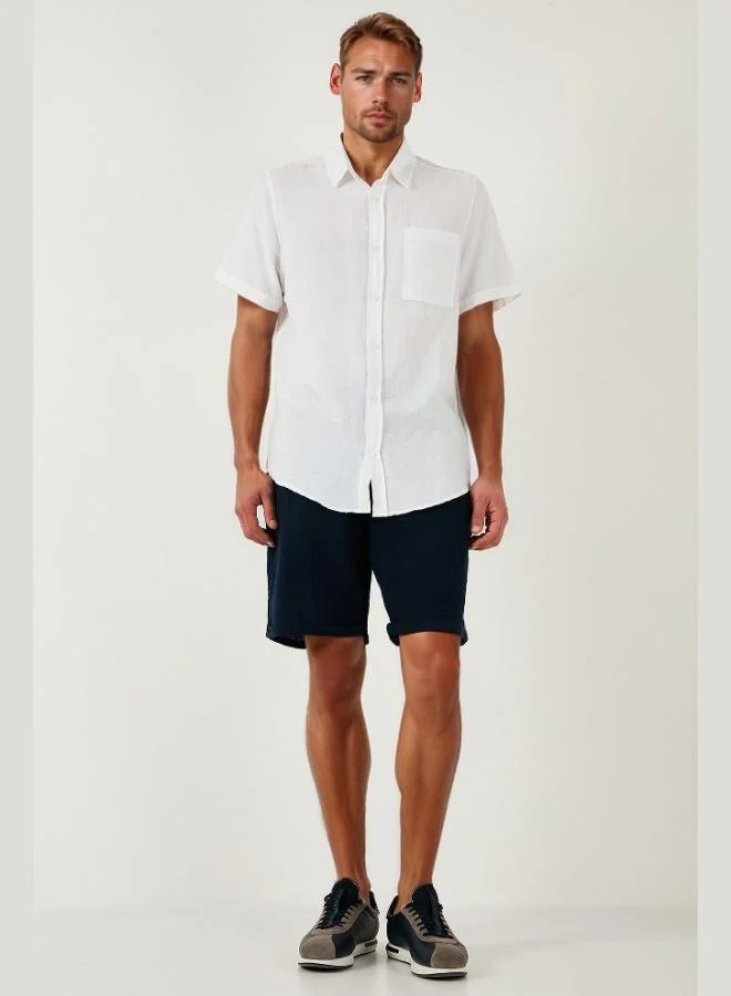 Buratti Buratti 100% Cotton Regular Fit Normal Waist Muslin Short Men's SHORT CF25S657802