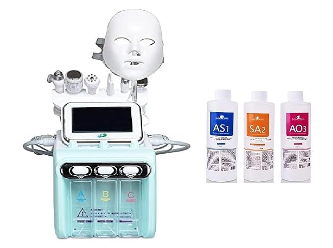 R A Products جهاز هيدرافيشال جهاز هيدرا فيشال ميكروديرمابراشن مزدوج المحرك محلول هيدرا فيشال محلول تقشير أكوا AHA BHA سيروم هيدرافيشال - Image 1
