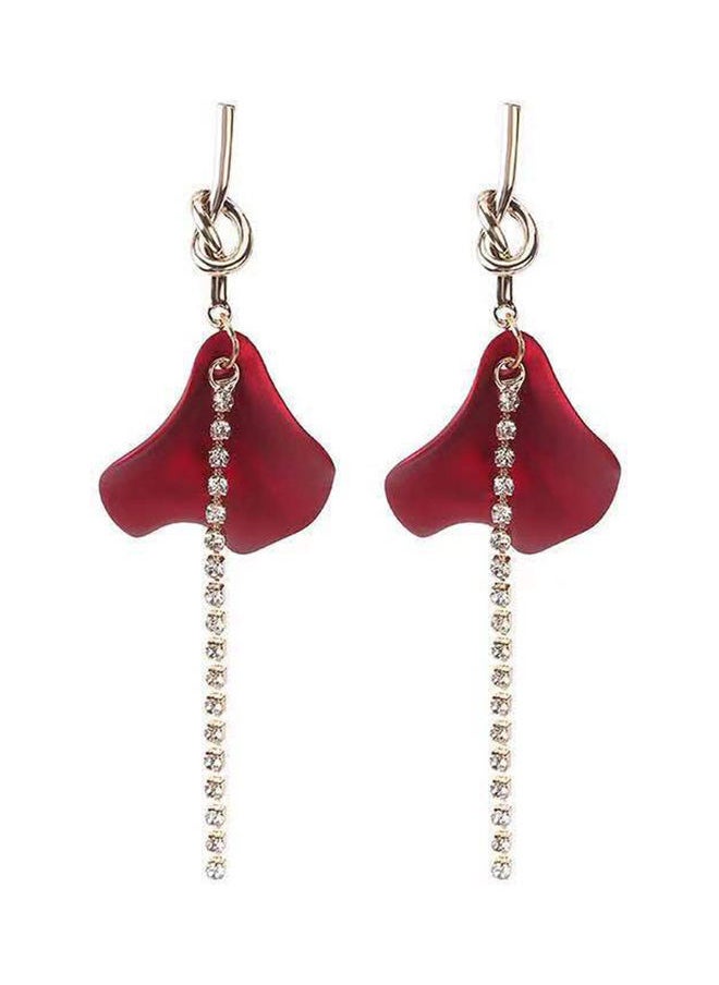 NIBEMINENT Rose Flower Petals Dangle Earrings  - Image 1