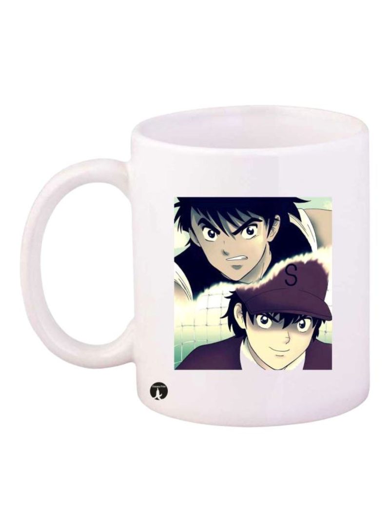 RKN Anime Captain Majid Printed Mug White/Black/Purple Standard Size