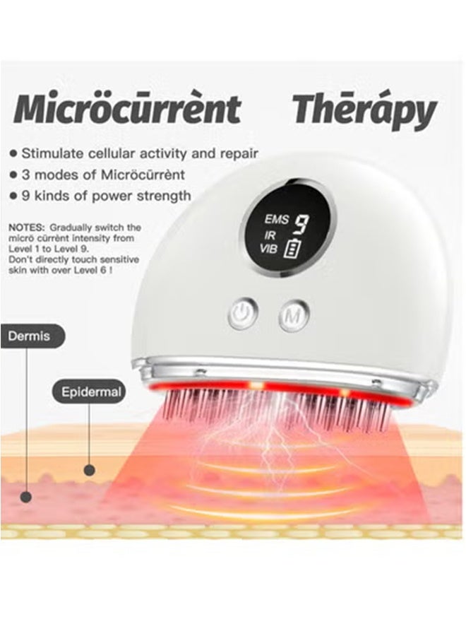 عام مدلك الرأس متعدد الوظائف، مدلك كهربائي محمول لفروة الرأس والجسم، يعزز نمو الشعر ويزيل القشرة - Image 4