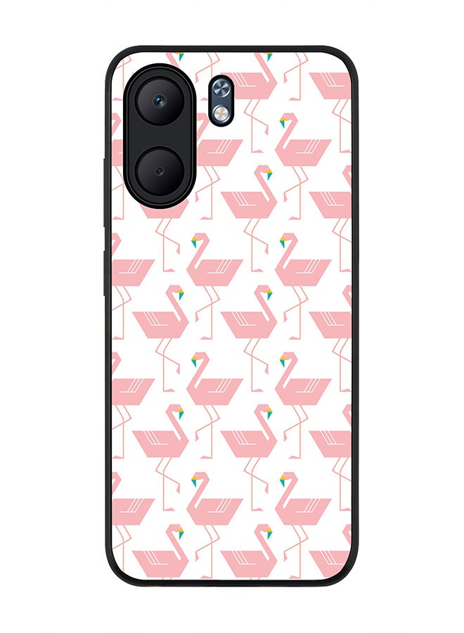 Stylizedd For Oppo A5x 5G / A5x 4G Case,Slim fit Camera Protection, Shockproof Thin Phone cover  - Feminine Flamingos