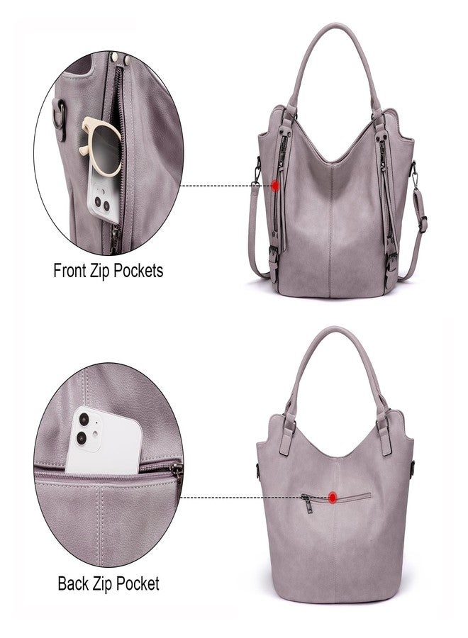 Realer Tote Bag for Women PU Leather Shoulder Bags Fashion Hobo Bags Large Purse and Handbags with Adjustable Shoulder Strap - Image 3