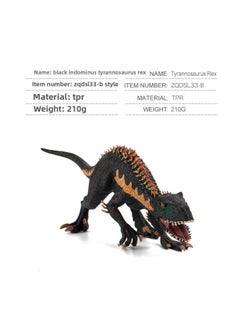 Supply Simulation Jurassic Dinosaur Model Tyrannosaurus Dragon Fast Raptors TPR Desktop Static Ornaments-Color:ZQDSL33-B Model 210g