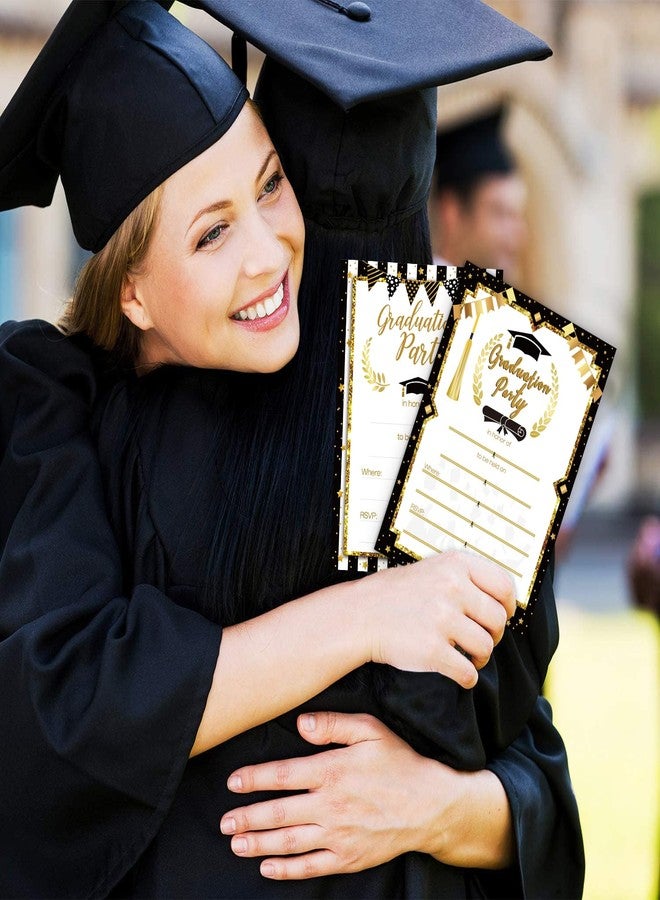 jollylife 156PCS Graduation Party Invitations 2025 Cards with Envelopes Stickers - Grad Congrats Announcements Supplies(2 Styles) - Image 2